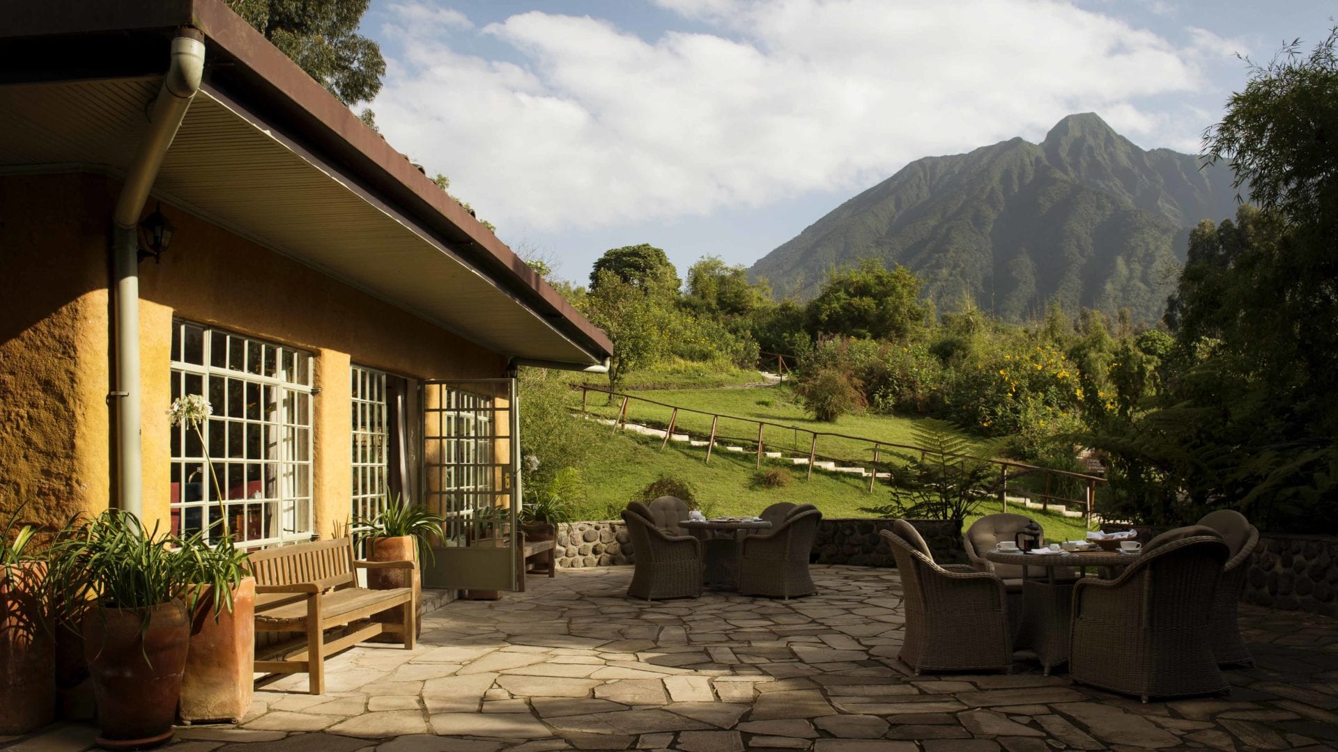 Sabyinyo Silverback Lodge luxury cottages near Volcanoes National Park Rwanda